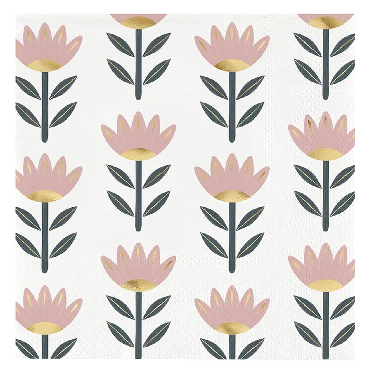 Ceramic Napkin Tray + Napkins - Flowers
