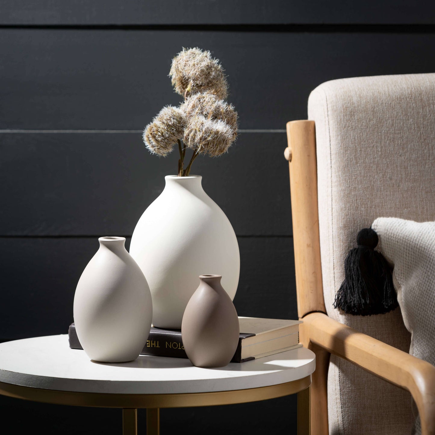 Matte Teardrop Vase Set Of 3