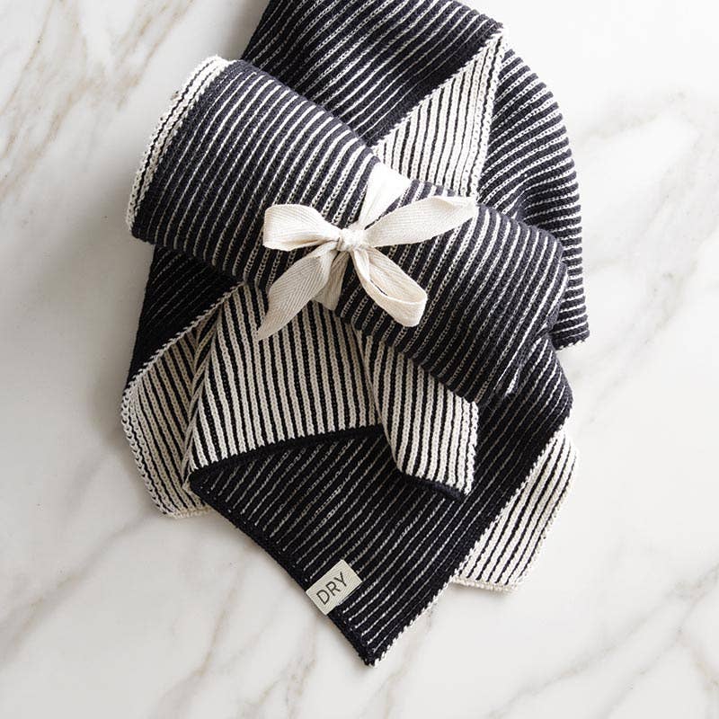 Knit Dish Towel - Ivory/Black