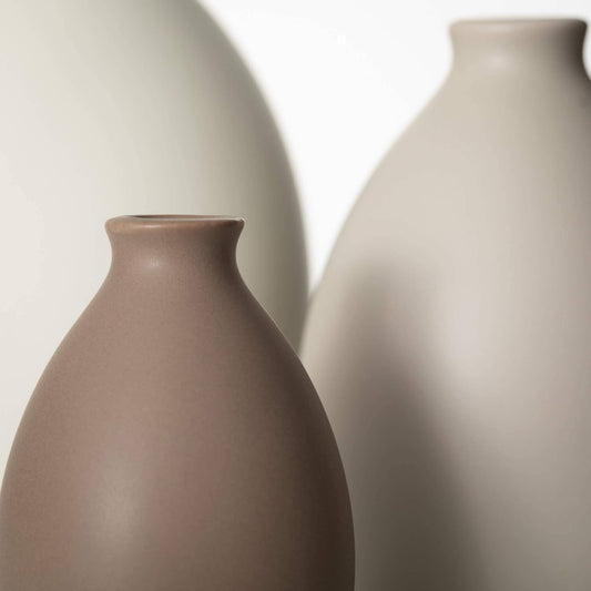 Matte Teardrop Vase Set Of 3