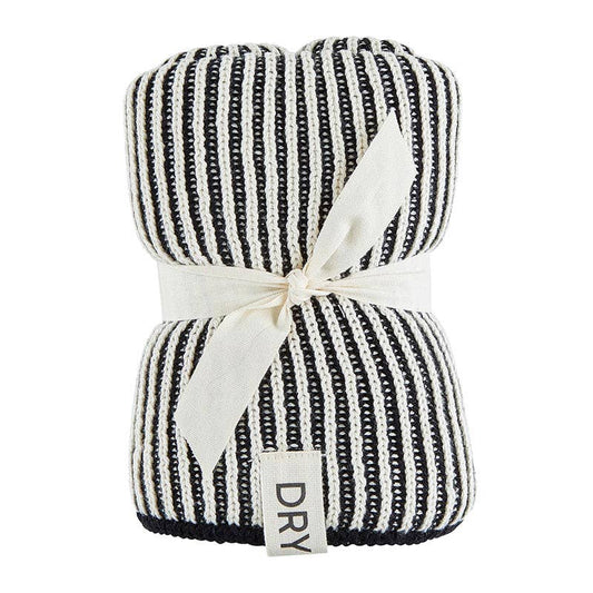 Knit Dish Towel - Ivory/Black