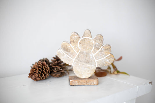 60203 - 8x8 mango  TURKEY FALL Thanksgiving decor Clearance