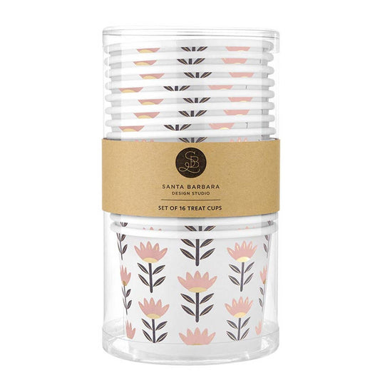 Paper Ice Cream Cups - Flowers - Set of 16