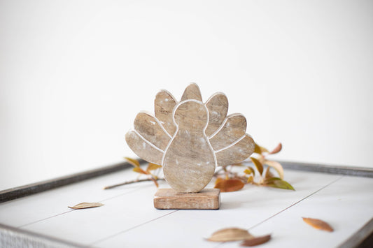 60203 - 8x8 mango  TURKEY FALL Thanksgiving decor Clearance
